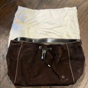 Kate Spade chocolate BROWN Suede Bag